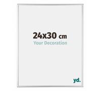 yd. Your Decoration - Cadre 24x30 cm - Argent Brillant - Cadres Photos en Aluminium Avec Verre acrylique - Anti-Reflet - Cadre 24x30 - Kent