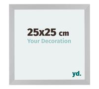 Your Decoration - Cadre 25x25 cm - Argent Mat - Cadres Photo en MDF Avec Verre acrylique - Anti-Reflet - Cadre 25x25 - Mura