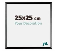 yd. Your Decoration - Cadre 25x25 cm - Noir Brillant - Cadres Photos en Plastique Avec Verre acrylique - Anti-Reflet - Cadre 25x25 - Bordeaux