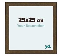 yd. Your Decoration - Cadre 25x25 cm - Or Antique - Cadres Photo en MDF Avec Verre acrylique - Anti-Reflet - Cadre Or Antique - Como