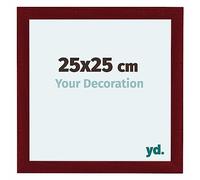yd. Your Decoration - Cadre 25x25 cm - Vin Rouge Patine - Cadres Photo en MDF Avec Verre acrylique - Anti-Reflet - Cadre Vin Rouge Patine - Como