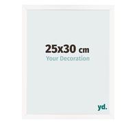 yd. Your Decoration - Cadre 25x30 cm - Blanc Brillant - Cadres Photo en MDF Avec Verre acrylique - Anti-Reflet - Cadre 25x30 - Bologna