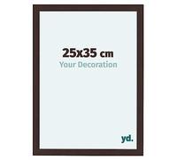 yd. Your Decoration - Cadre 25x35 cm - Chene Fonce - Cadres Photo en MDF Avec Verre acrylique - Anti-Reflet - Cadre Chene Fonce - Como