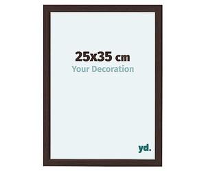 yd. Your Decoration - Cadre 25x35 cm - Chene Fonce - Cadres Photo en MDF Avec Verre acrylique - Anti-Reflet - Cadre Chene Fonce - Como