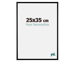 yd. Your Decoration - Cadre 25x35 cm - Noir Mat - Cadres Photos en Plastique Avec Verre acrylique - Anti-Reflet - Cadre 25x35 - Bordeaux