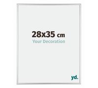 yd. Your Decoration - Cadre 28x35 cm - Argent Brillant - Cadres Photos en Aluminium Avec Verre acrylique - Anti-Reflet - Cadre 28x35 - Austin