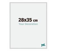 yd. Your Decoration - Cadre 28x35 cm - Argent Mat - Cadres Photos en Aluminium Avec Verre acrylique - Anti-Reflet - Cadre 28x35 - Miami