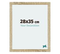 yd. Your Decoration - Cadre 28x35 cm - Chene Sonoma - Cadres Photo en MDF Avec Verre acrylique - Anti-Reflet - Cadre 28x35 - Mura