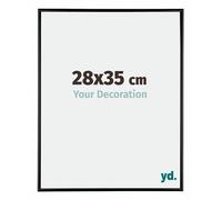 yd. Your Decoration - Cadre 28x35 cm - Noir Brillant - Cadres Photos en Aluminium Avec Verre acrylique - Anti-Reflet - Cadre 28x35 - Austin