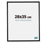 yd. Your Decoration - Cadre 28x35 cm - Noir Mat - Cadres Photos en Plastique Avec Verre acrylique - Anti-Reflet - Cadre 28x35 - Bordeaux
