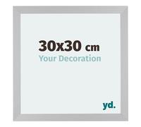 yd. Your Decoration - Cadre 30x30 cm - Argent Mat - Cadres Photo en MDF Avec Verre acrylique - Anti-Reflet - Cadre 30x30 - Mura