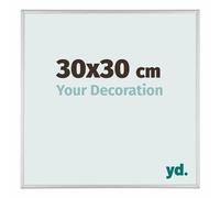 yd. Your Decoration - Cadre 30x30 cm - Argent Mat - Cadres Photos en Aluminium Avec Verre acrylique - Anti-Reflet - Cadre 30x30 - Austin