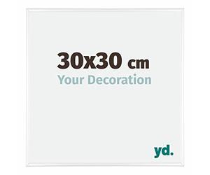 yd. Your Decoration - Cadre 30x30 cm - Blanc Brillant - Cadres Photos en Aluminium Avec Verre acrylique - Anti-Reflet - Cadre 30x30 - Kent