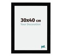 yd. Your Decoration - Cadre 30x40 cm - Noir Brillant - Cadres Photo en MDF Avec Verre acrylique - Anti-Reflet - Cadre 30x40 - Mura