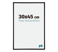 yd. Your Decoration - Cadre 30x45 cm - Noir Mat - Cadres Photos en Aluminium Avec Verre acrylique - Anti-Reflet - Cadre 30x45 - Austin