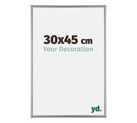 yd. Your Decoration - Cadre 30x45 cm - Platine - Cadres Photos en Aluminium Avec Verre acrylique - Anti-Reflet - Cadre 30x45 - Kent