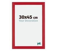 yd. Your Decoration - Cadre 30x45 cm - Rouge - Cadres Photo en MDF Avec Verre acrylique - Anti-Reflet - Cadre 30x45 - Mura