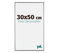 yd. Your Decoration - Cadre 30x50 cm - Platine - Cadres Photos en Aluminium Avec Verre acrylique - Anti-Reflet - Cadre 30x50 - Kent