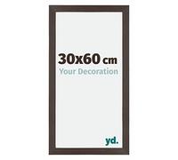 yd. Your Decoration - Cadre 30x60 cm - Chene Fonce - Cadres Photo en MDF Avec Verre acrylique - Anti-Reflet - Cadre 30x60 - Mura