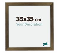yd. Your Decoration - Cadre 35x35 cm - Bronze Decor - Cadres Photo en MDF Avec Verre acrylique - Anti-Reflet - Cadre 35x35 - Mura