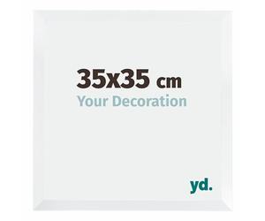 yd. Your Decoration - Cadre 35x35 cm - Cadres Photo en MDF Avec Verre acrylique - Anti-Reflet - Blanc Mat - Cadre Decoration Murale - Catania