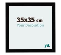 Your Decoration - Cadre 35x35 cm - Noir Brillant - Cadres Photo en MDF Avec Verre acrylique - Anti-Reflet - Cadre 35x35 - Mura