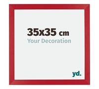 Your Decoration - 35x35 cm - Cadres Photo en MDF Avec Verre Plexiglas - Anti-Reflet - Excellente Qualité - Rouge - Cadre Decoration Murale - Mura, Rouge G