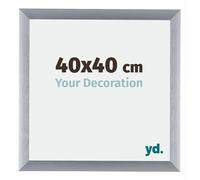 yd. Your Decoration - Cadre 40x40 cm - Argent Brossé - Cadres Photos en Aluminium Avec acrylique - Anti-Reflet - Cadre 40x40 - Tucson