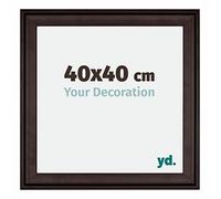 yd. Your Decoration - Cadre 40x40 cm - Brun - Cadres en Bois avec Verre acrylique - Anti-Reflet - Cadre 40x40 - Birmingham