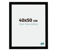 yd. Your Decoration - Cadre 40x50 cm - Noir Brillant - Cadres Photo en MDF Avec Verre acrylique - Anti-Reflet - Cadre 40x50 - Mura