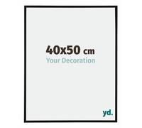 yd. Your Decoration - Cadre 40x50 cm - Noir Mat - Cadres Photos en Aluminium Avec Verre acrylique - Anti-Reflet - Cadre 40x50 - Kent