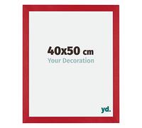 yd. Your Decoration - Cadre 40x50 cm - Rouge - Cadres Photo en MDF Avec Verre acrylique - Anti-Reflet - Cadre 40x50 - Mura