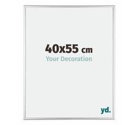 yd. Your Decoration - Cadre 40x55 cm - Argent Brillant - Cadres Photos en Aluminium Avec Verre acrylique - Anti-Reflet - Cadre 40x55 - Austin