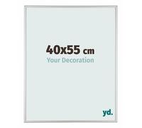 yd. Your Decoration - Cadre 40x55 cm - Argent Mat - Cadres Photos en Aluminium Avec Verre acrylique - Anti-Reflet - Cadre 40x55 - Austin