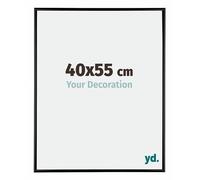 yd. Your Decoration - Cadre 40x55 cm - Noir Brillant - Cadres Photos en Aluminium Avec Verre acrylique - Anti-Reflet - Cadre 40x55 - Austin