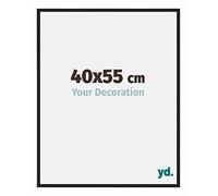 yd. Your Decoration - Cadre 40x55 cm - Noir Mat Cadres Photos en Aluminium Avec Verre acrylique - Anti-Reflet - Cadre 40x55 - New York