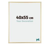yd. Your Decoration - Cadre 40x55 cm - Or - Cadres Photos en Aluminium Avec Verre acrylique - Anti-Reflet - Cadre 40x55 - Kent