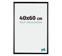 yd. Your Decoration - Cadre 40x60 cm - Noir Brillant - Cadres Photos en Plastique Avec Verre acrylique - Anti-Reflet - Cadre 40x60 - Bordeaux