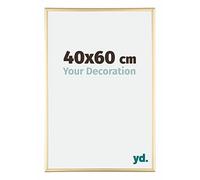 yd. Your Decoration - Cadre 40x60 cm - Or - Cadres Photos en Aluminium Avec Verre acrylique - Anti-Reflet - Cadre 40x60 - Kent