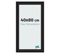 yd. Your Decoration - Cadre 40x80 cm - Noir Grain de Bois - Cadres Photo en MDF Avec Verre acrylique - Anti-Reflet - Cadre 40x80 - Lazio