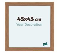 yd. Your Decoration - Cadre 45x45 cm - Noyer clair - Cadres Photo en MDF Avec Verre acrylique - Anti-Reflet - Cadre Noyer clair - Como
