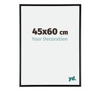 yd. Your Decoration - Cadre 45x60 cm - Noir Brillant - Cadres Photos en Aluminium Avec Verre acrylique - Anti-Reflet - Cadre 45x60 - Austin