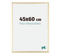 Your Decoration - 45x60 cm - Cadres Photos en Aluminium Avec Verre acrylique - Excellente Qualité - Or Brillant - Cadre Decoration Murale - Austin,