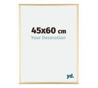 yd. Your Decoration - Cadre 45x60 cm - Or - Cadres Photos en Aluminium Avec Verre acrylique - Anti-Reflet - Cadre 45x60 - Kent