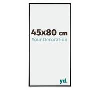 yd. Your Decoration - Cadre 45x80 cm - Noir Brillant - Cadres Photos en Aluminium Avec Verre acrylique - Anti-Reflet - Cadre 45x80 - Kent