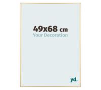 yd. Your Decoration - Cadre 49x68 cm - Or - Cadres Photos en Aluminium Avec Verre acrylique - Anti-Reflet - Cadre 49x68 - Kent