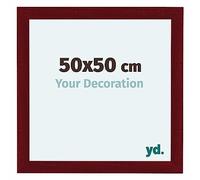 yd. Your Decoration - Cadre 50x50 cm - Vin Rouge Patine - Cadres Photo en MDF Avec Verre acrylique - Anti-Reflet - Cadre Vin Rouge Patine - Como