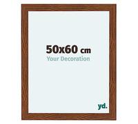 yd. Your Decoration - Cadre 50x60 cm - Chene Rustique - Cadres Photo en MDF Avec Verre acrylique - Anti-Reflet - Cadre Chene Rustique - Como