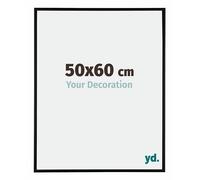 yd. Your Decoration - Cadre 50x60 cm - Noir Mat - Cadres Photos en Aluminium Avec Verre acrylique - Anti-Reflet - Cadre 50x60 - Kent