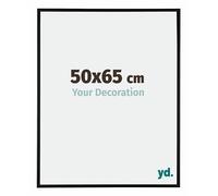 yd. Your Decoration - Cadre 50x65 cm - Noir Mat - Cadres Photos en Aluminium Avec Verre acrylique - Anti-Reflet - Cadre 50x65 - Kent